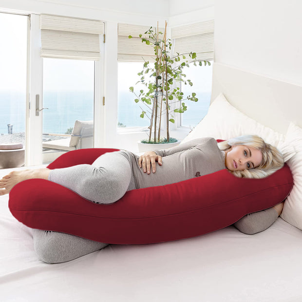 Red - C Premium LYTE Pregnancy Body Pillow | Maternity Pillow