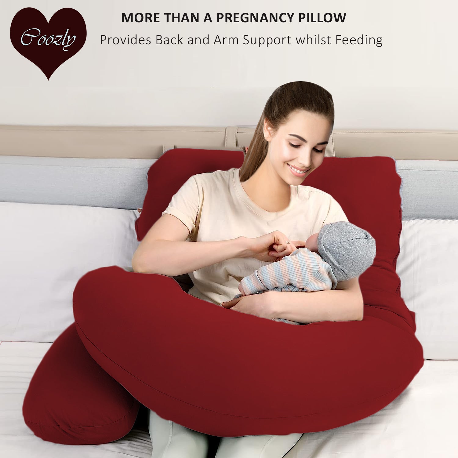 Red-Coozly Belly Back Pregnancy Pillow