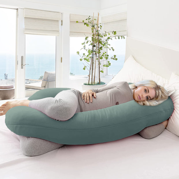 Sage Green - C Premium LYTE Pregnancy Body Pillow | Maternity Pillow