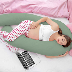 Sage Green -Coozly U Premium LYTE Pregnancy Body Pillow
