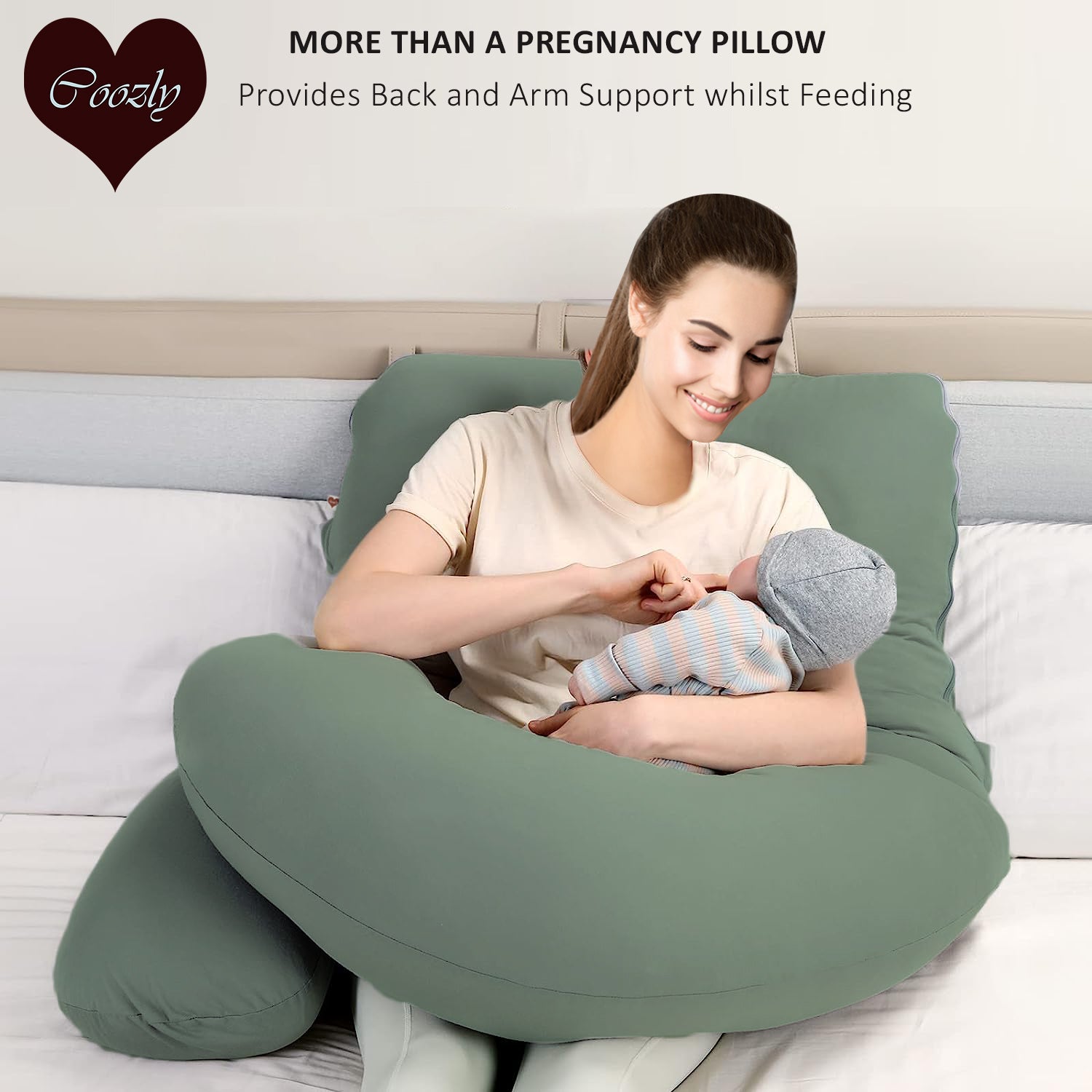 Sage-Coozly Belly Back Pregnancy Pillow