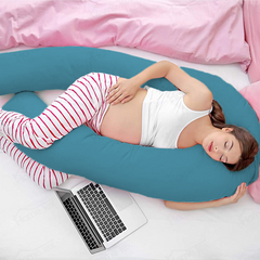 Turquoise -Coozly U Premium LYTE Pregnancy Body Pillow