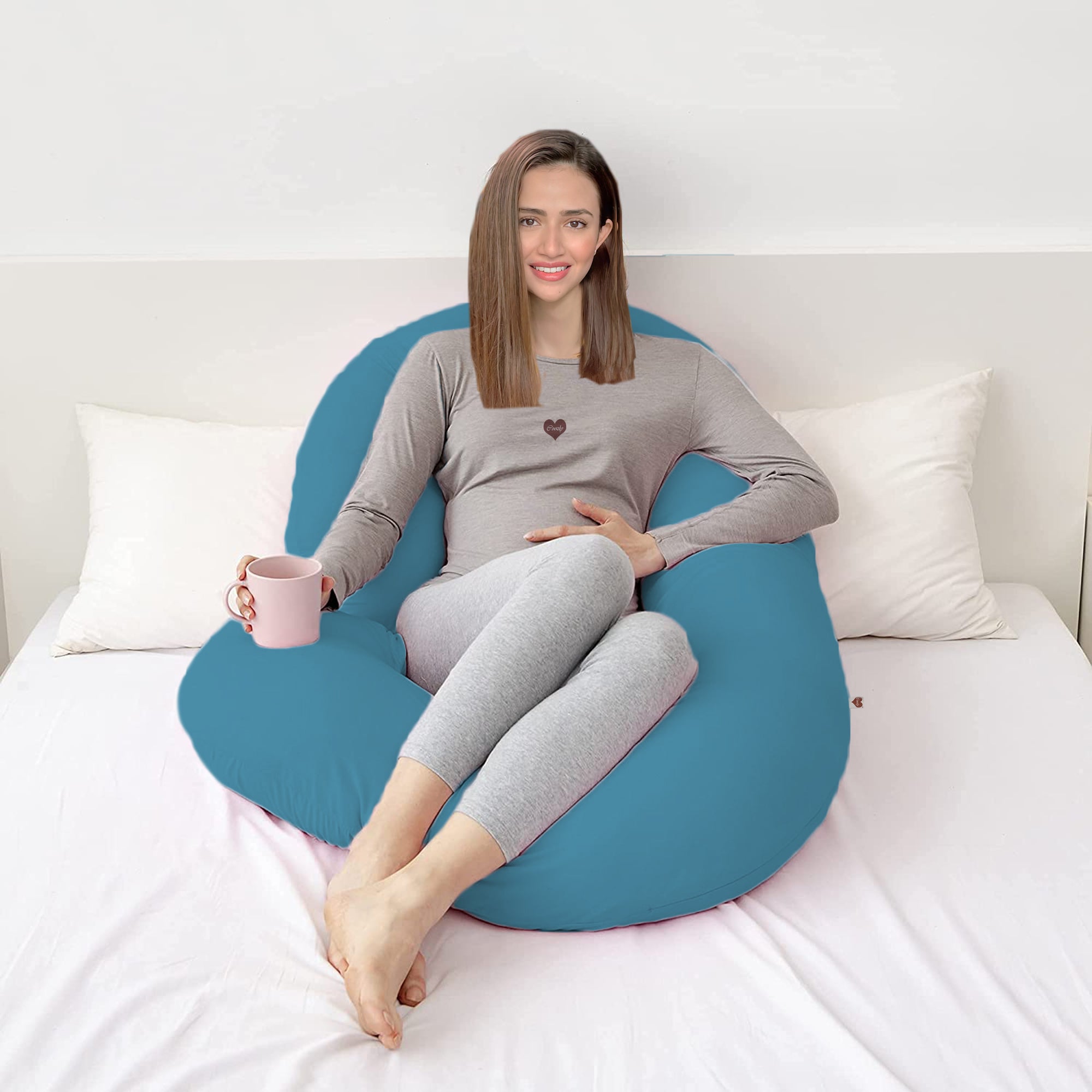 Turquoise - C Premium LYTE Pregnancy Body Pillow | Maternity Pillow