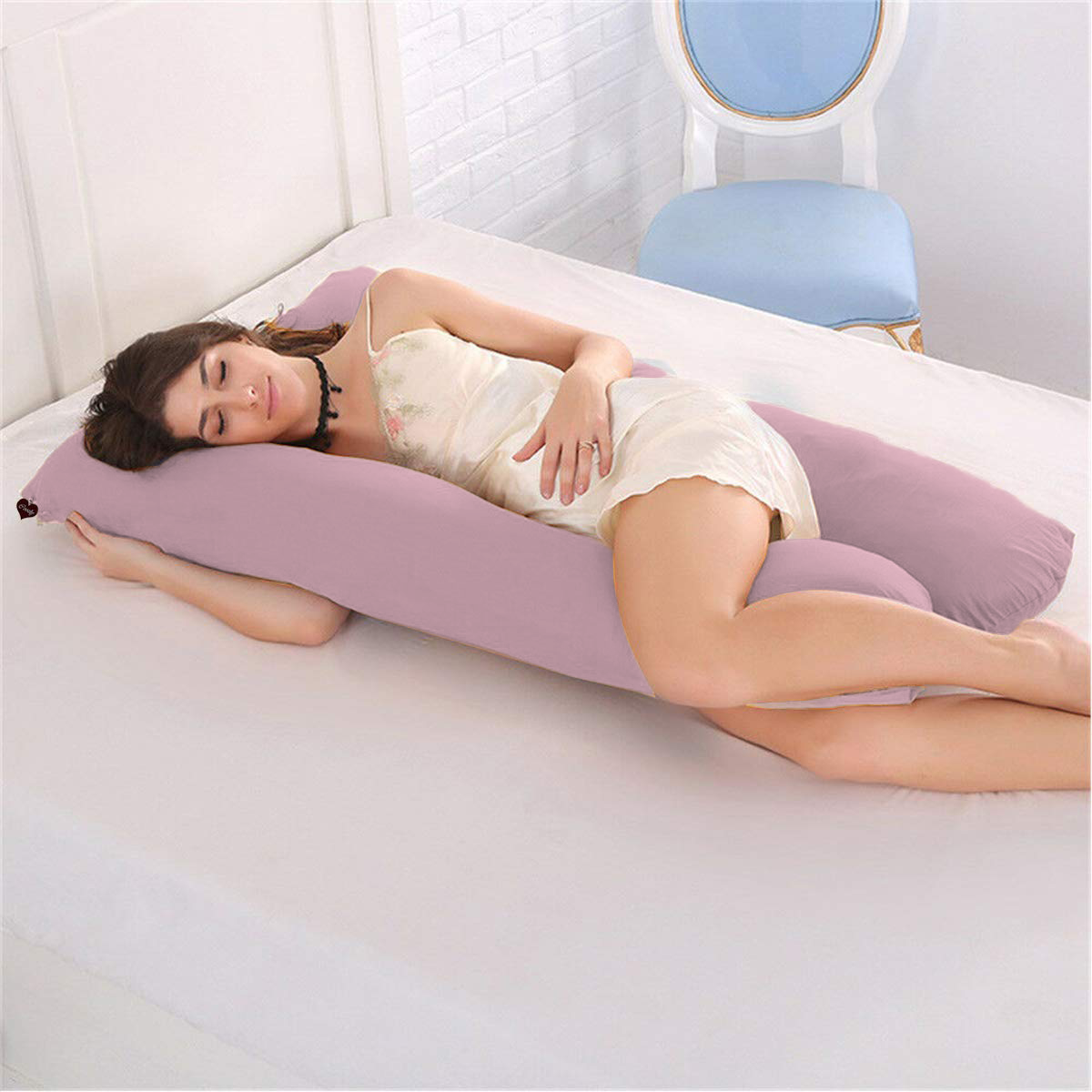 Light Pink - Coozly Basic Body Contour Pregnancy Pillow