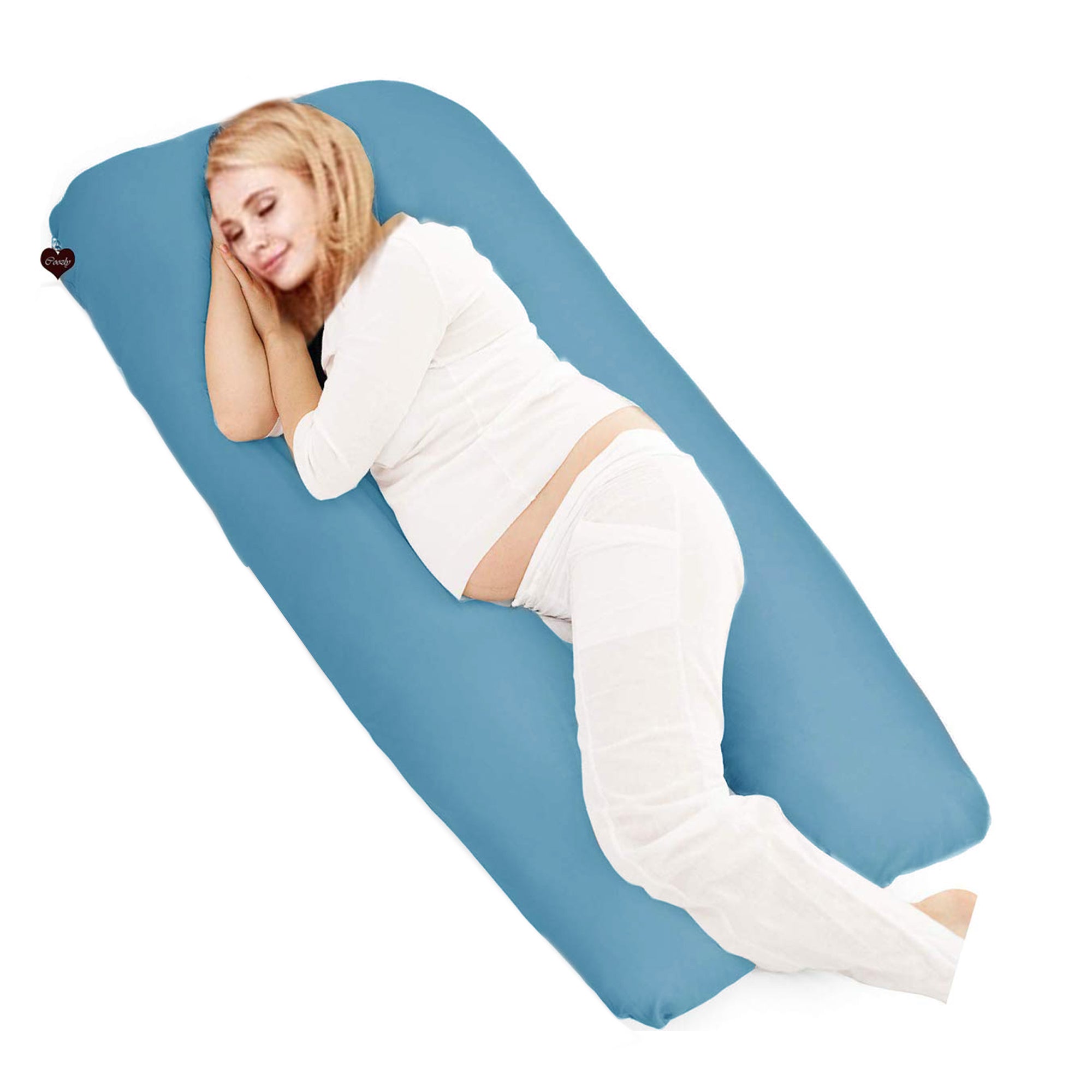 Turquoise -Coozly U Premium LYTE Pregnancy Body Pillow