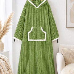 Green Coozly Premium Wearable Blanket | Ultra Soft Double-Sided Fur Blanket Hoodie | Oversized Hooded Blanket with Pocket | Cozy Lounging & Sleeping Blanket | Baby, Teen & Adult