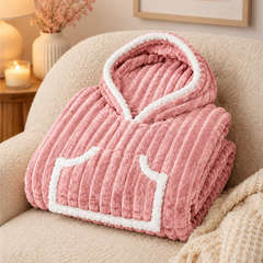 Pink Coozly Premium Wearable Blanket | Ultra Soft Double-Sided Fur Blanket Hoodie | Oversized Hooded Blanket with Pocket | Cozy Lounging & Sleeping Blanket | Baby, Teen & Adult (Copy)
