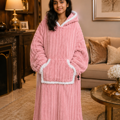 Pink Coozly Premium Wearable Blanket | Ultra Soft Double-Sided Fur Blanket Hoodie | Oversized Hooded Blanket with Pocket | Cozy Lounging & Sleeping Blanket | Baby, Teen & Adult (Copy)