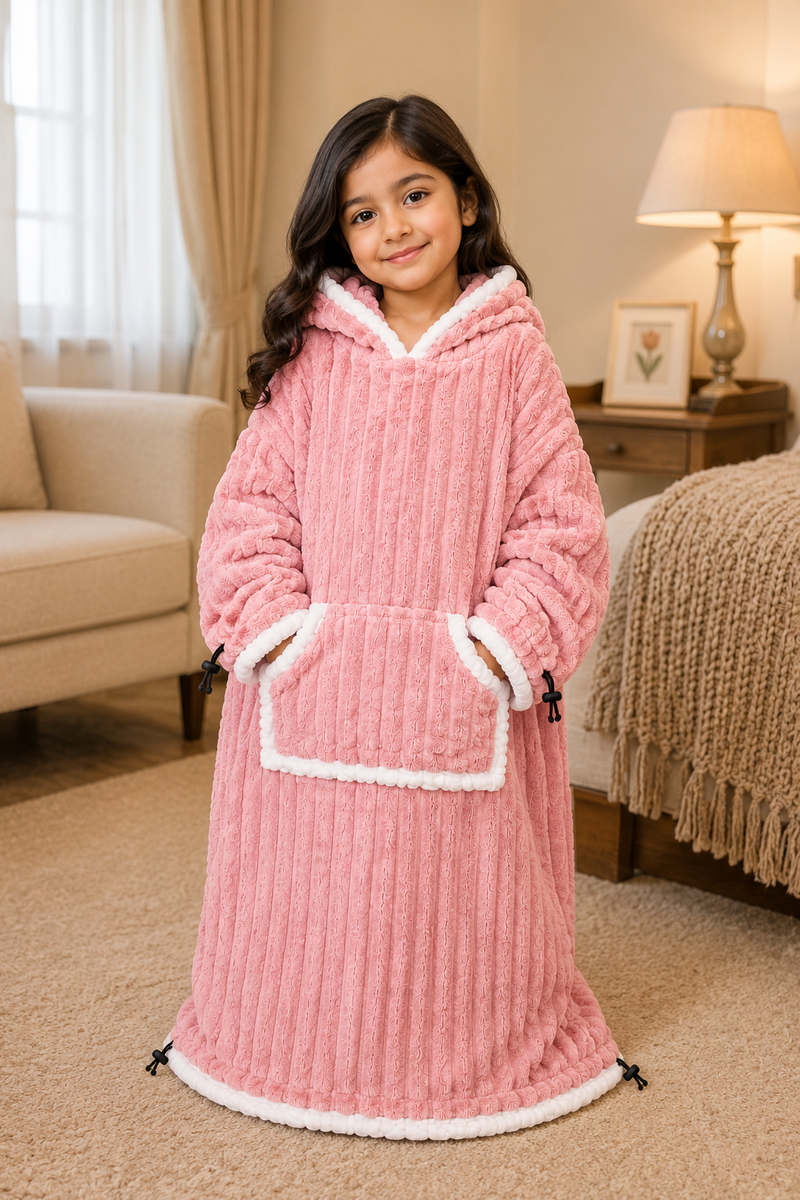 Pink Coozly Premium Wearable Blanket | Ultra Soft Double-Sided Fur Blanket Hoodie | Oversized Hooded Blanket with Pocket | Cozy Lounging & Sleeping Blanket | Baby, Teen & Adult (Copy)