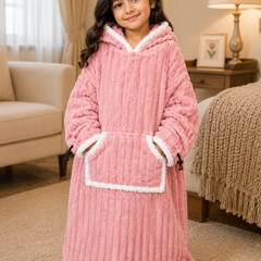 Pink Coozly Premium Wearable Blanket | Ultra Soft Double-Sided Fur Blanket Hoodie | Oversized Hooded Blanket with Pocket | Cozy Lounging & Sleeping Blanket | Baby, Teen & Adult (Copy)