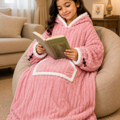 Pink Coozly Premium Wearable Blanket | Ultra Soft Double-Sided Fur Blanket Hoodie | Oversized Hooded Blanket with Pocket | Cozy Lounging & Sleeping Blanket | Baby, Teen & Adult (Copy)