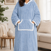 Blue Coozly Premium Wearable Blanket | Ultra Soft Double-Sided Fur Blanket Hoodie | Oversized Hooded Blanket with Pocket | Cozy Lounging & Sleeping Blanket | Baby, Teen & Adult