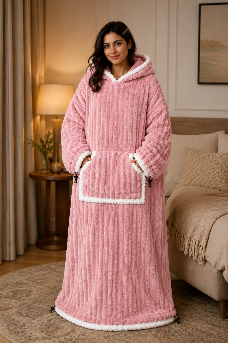 Pink Coozly Premium Wearable Blanket | Ultra Soft Double-Sided Fur Blanket Hoodie | Oversized Hooded Blanket with Pocket | Cozy Lounging & Sleeping Blanket | Baby, Teen & Adult (Copy)