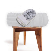 White Striped- Dermbrandt Premium Bath Towels with Loofah
