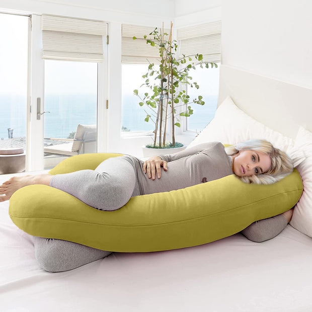 Yellow - C Premium LYTE Pregnancy Body Pillow | Maternity Pillow