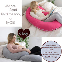 Pink Stripes - C Super Premium Pregnancy Body Pillow | Maternity Pillow