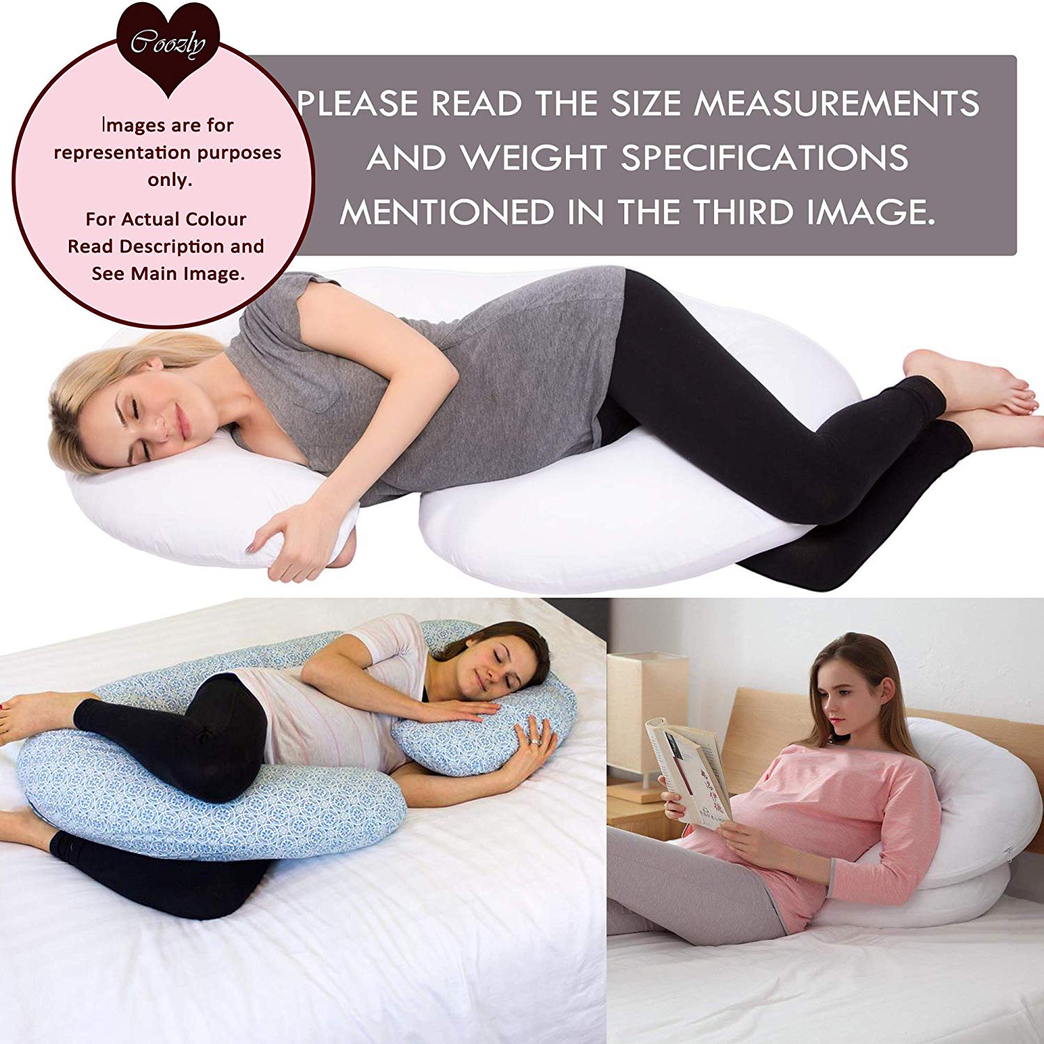 Pink-Coozly C Basic Pregnancy Body Pillow | Maternity Pillow