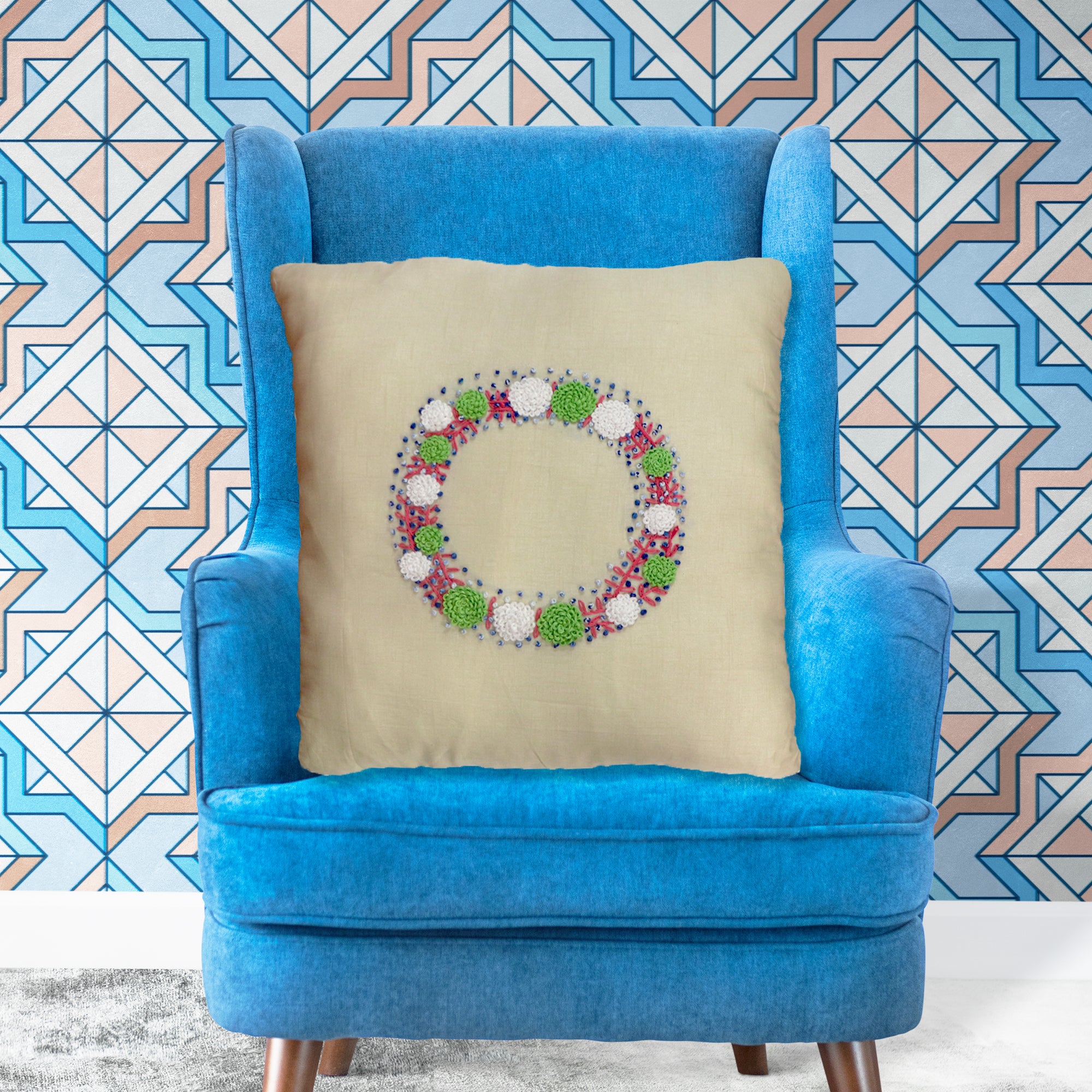 Circa Hand Embroidered Cushion