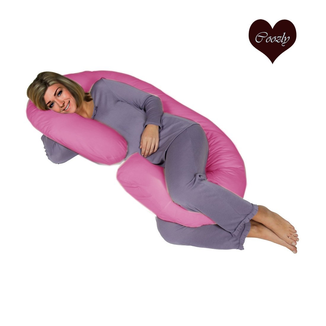 Pink-Coozly C Basic Pregnancy Body Pillow | Maternity Pillow