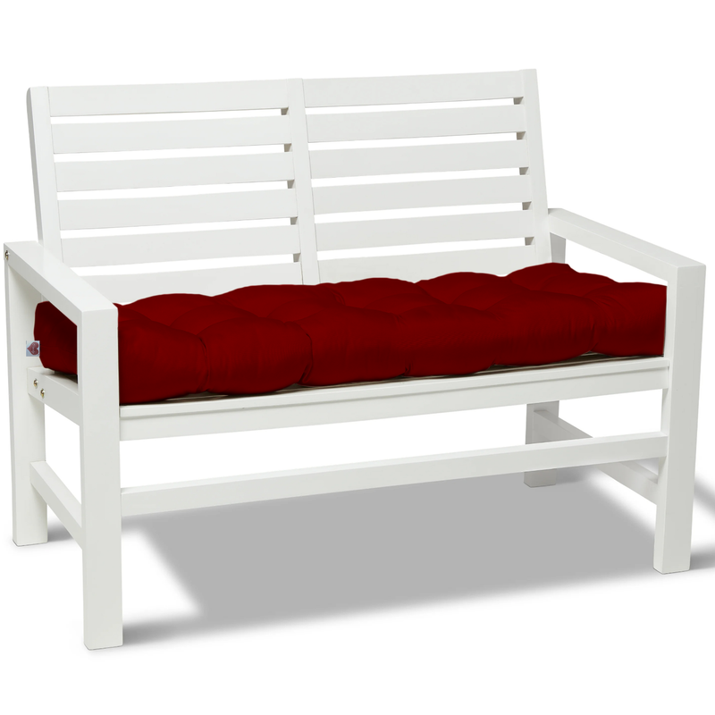 Maroon Long Bench Fibre Cushions