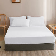 Fitted Cotton Jersey Custom Size BedSheet - White