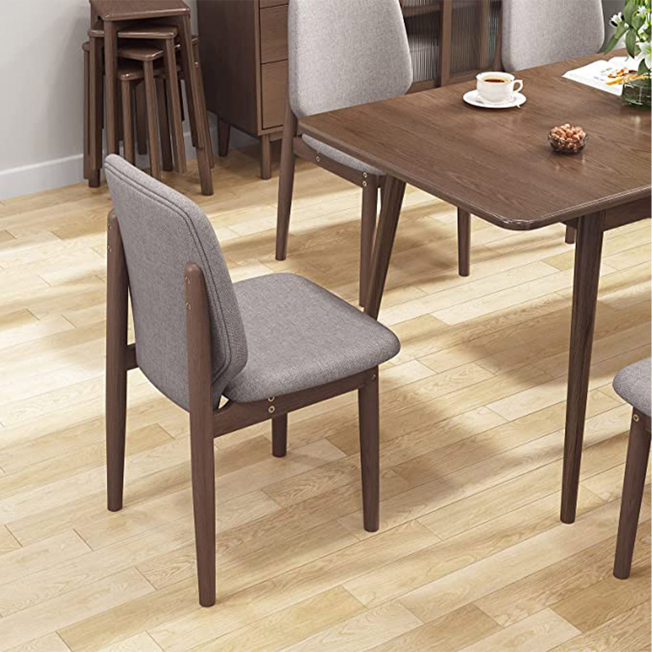 Full Double Pad Wooden Dining Chair