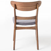 Dark Double Pad Wooden Dining Chair