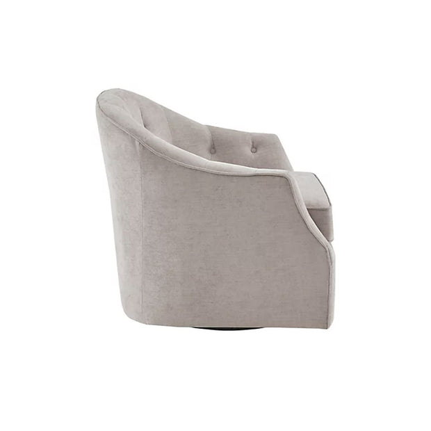 Tufted Taupe Accent Chair