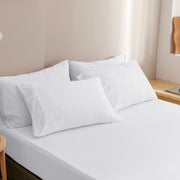 Fitted Cotton Jersey Custom Size BedSheet - White