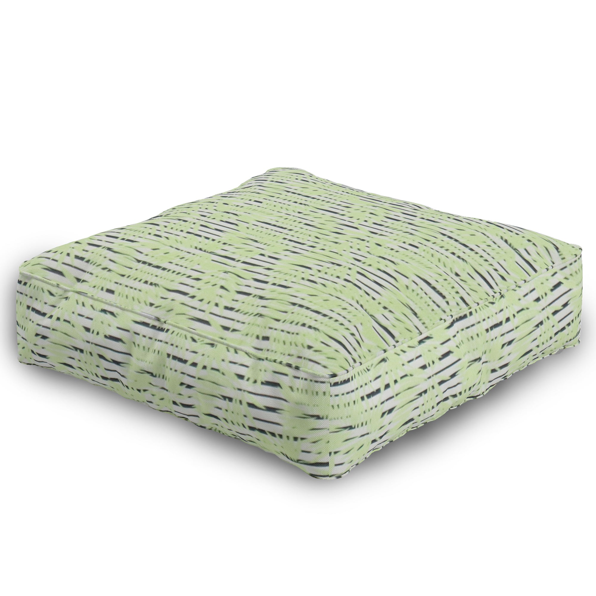 Coozly Zippered Foam Floor Cushions | Seat Cushions | Sofa Cushions with Removable Covers - Green Bamboo