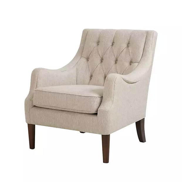 Bella Tufted Cream Accent Chair