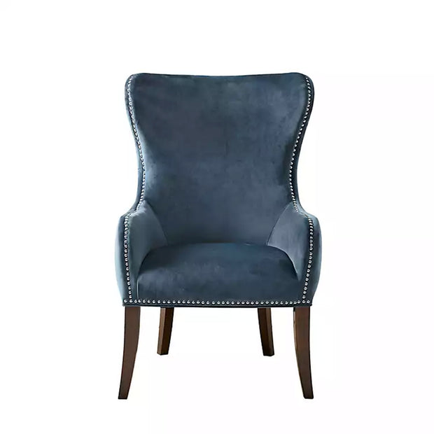 Teal Nail Trim Accent Chair