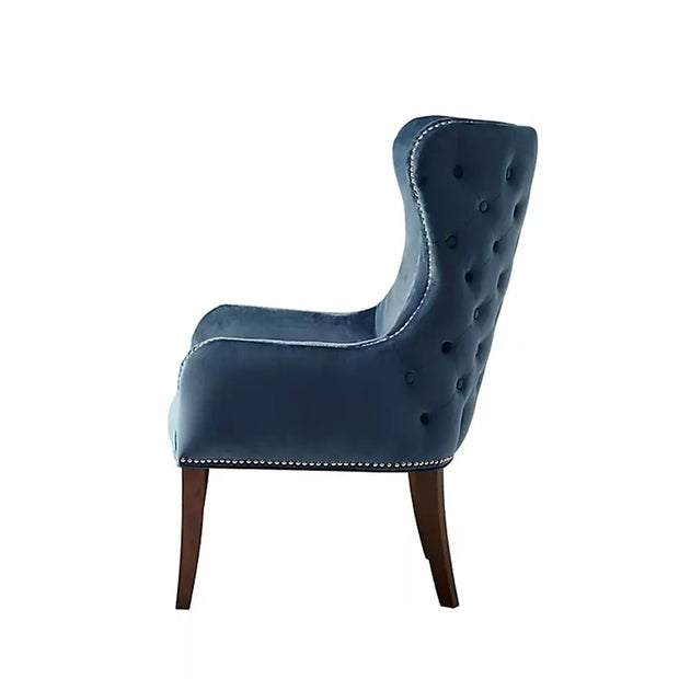 Teal Nail Trim Accent Chair