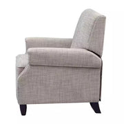 Beige Linenfino Nail Trim Accent Chair