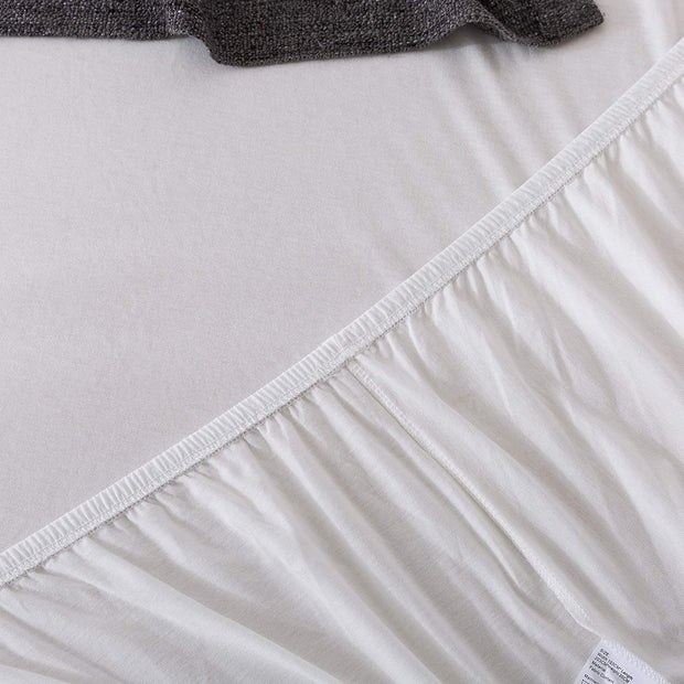 Fitted Cotton Jersey Custom Size BedSheet - White