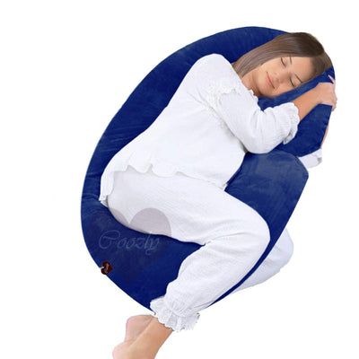 Navy Velvet - Coozly Alpha Basic Maternity Pillow | Pregnancy Pillow