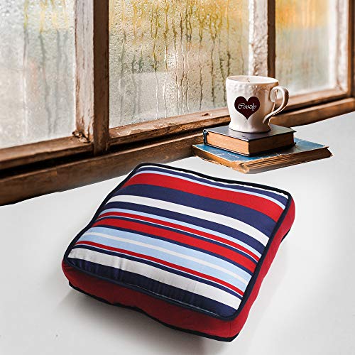 Striped Strappable Seat Cushion