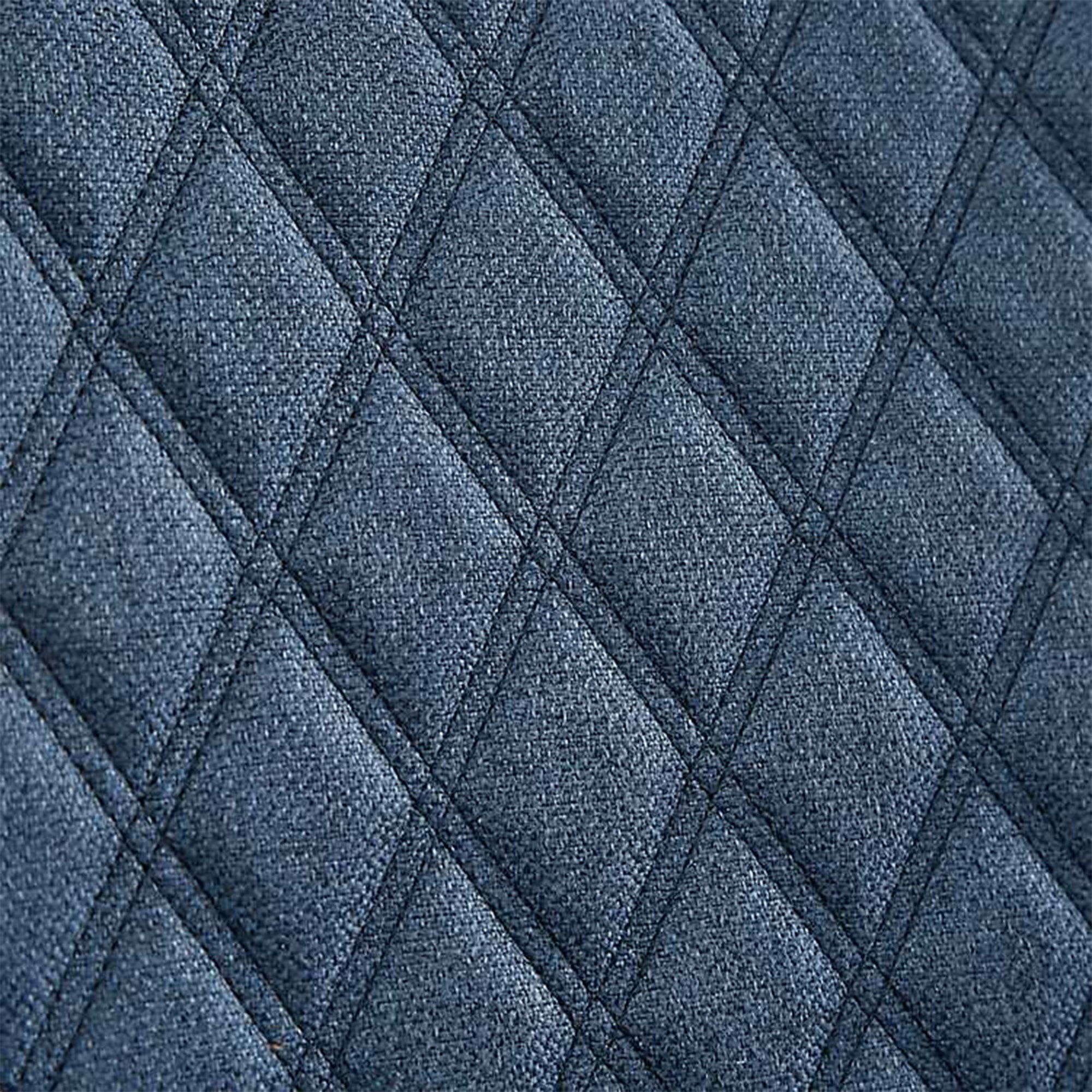 Blue Quilted Nail Trim Accent Chair