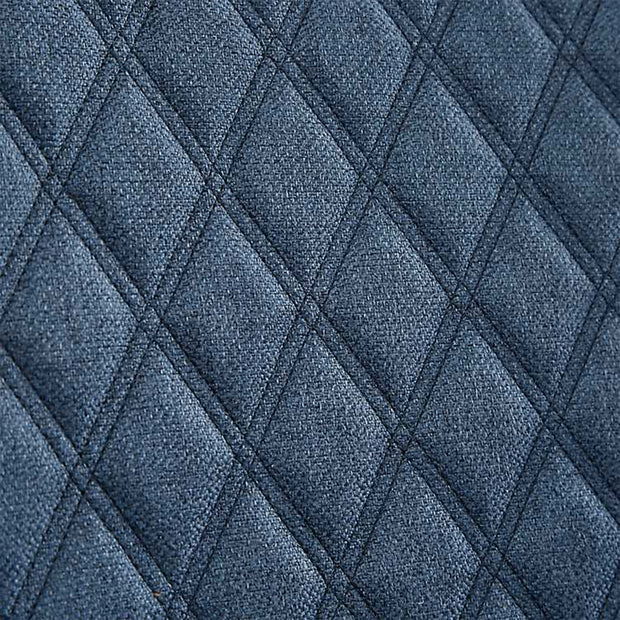 Blue Quilted Nail Trim Accent Chair