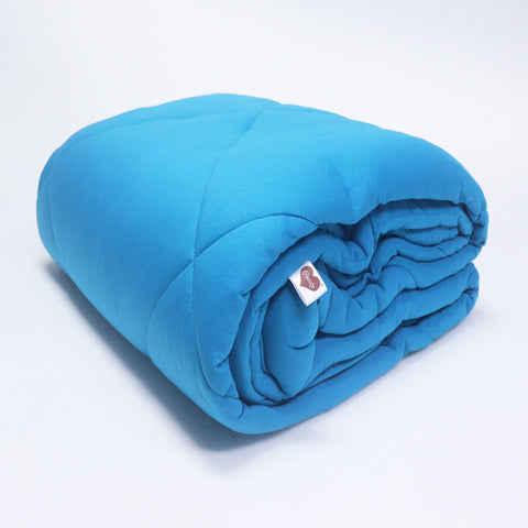 Turquoise 100% Cotton Tshirt Duvet/Blanket - 60X90 inches