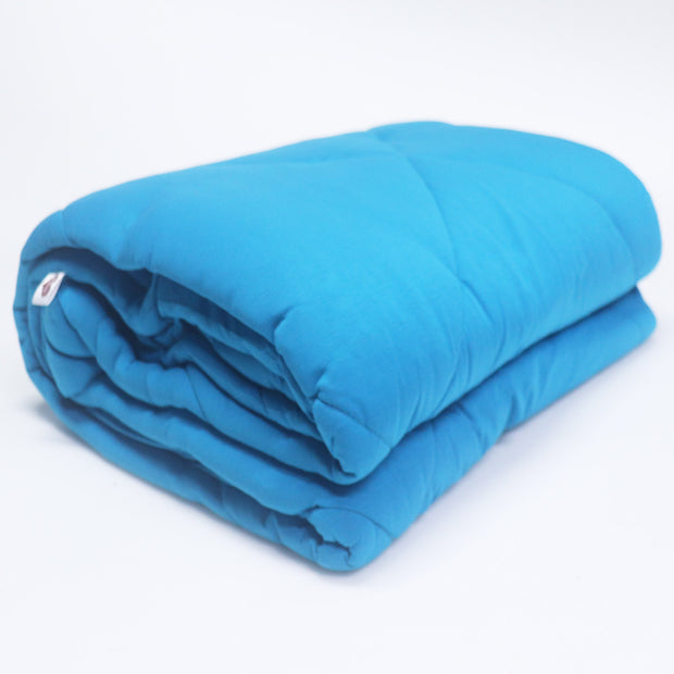 Turquoise 100% Cotton Tshirt Duvet/Blanket - 60X90 inches