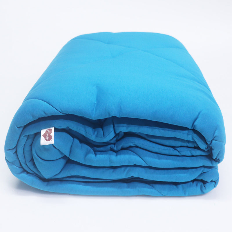 Turquoise 100% Cotton Tshirt Duvet/Blanket - 60X90 inches