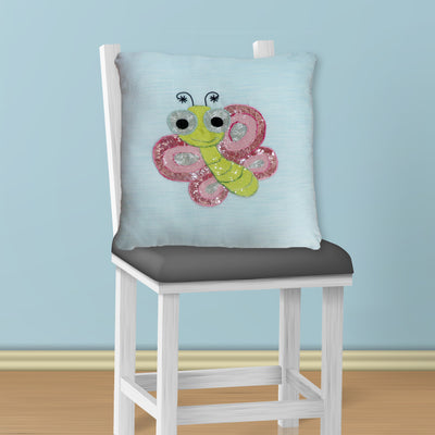 Butterfly Hand Embroidered Cushion