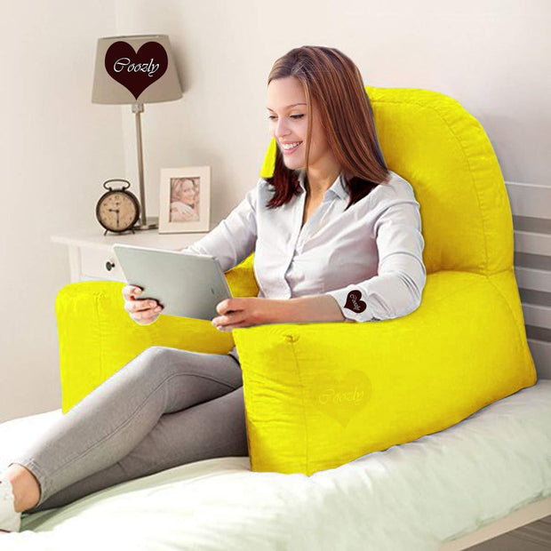 Backrest Pillow | Back Support Cushion | High Armrest - Yellow Color