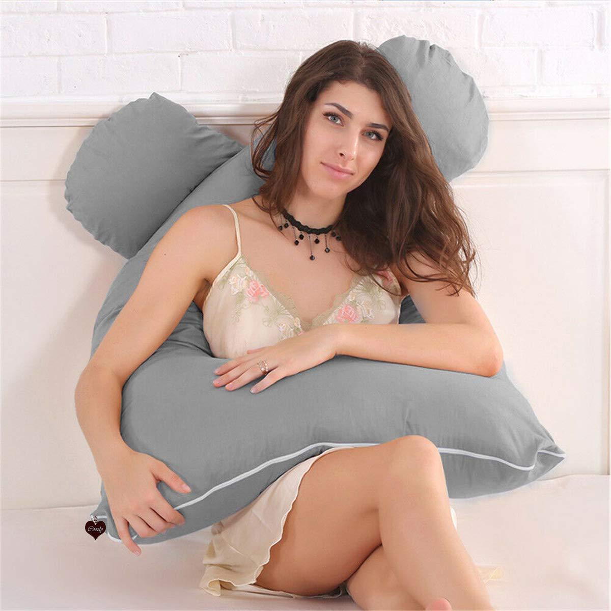 Grey - Coozly Basic Body Contour Pregnancy Pillow