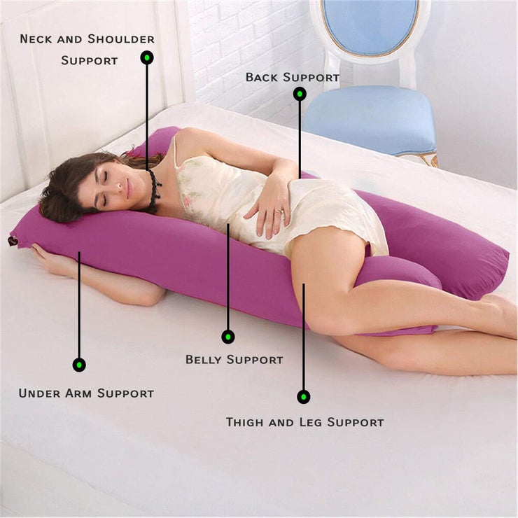 Fuschia Pink - Coozly Basic Body Contour Pregnancy Pillow