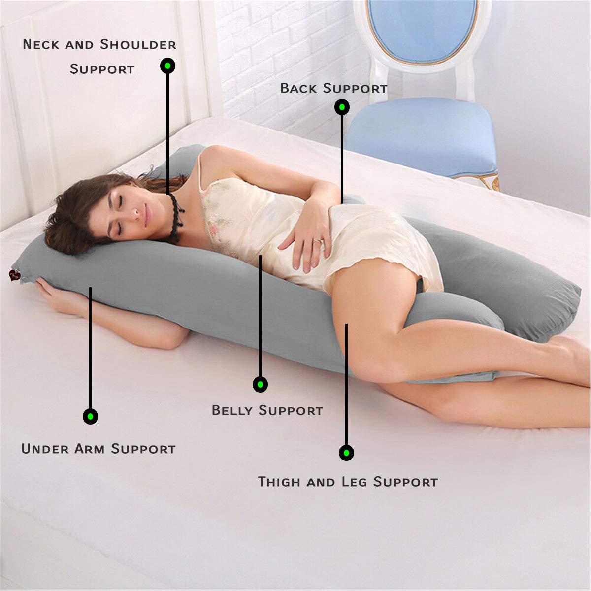 Grey - Coozly Basic Body Contour Pregnancy Pillow