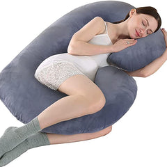 Coozly C Shape Pregnancy Pillow with 100% Cotton Removable Covers