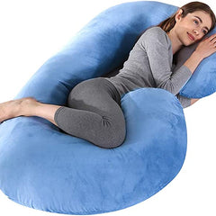 Coozly C Shape Pregnancy Pillow with 100% Cotton Removable Covers