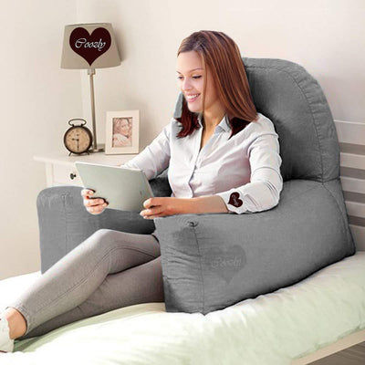 Comfort Wedge Bed Reading Pillow Back Pain Relief Pillow Bed Rest Back  Pillow Support TV Reading Back Rest Seat Soft Sofa Office Chair Living Room